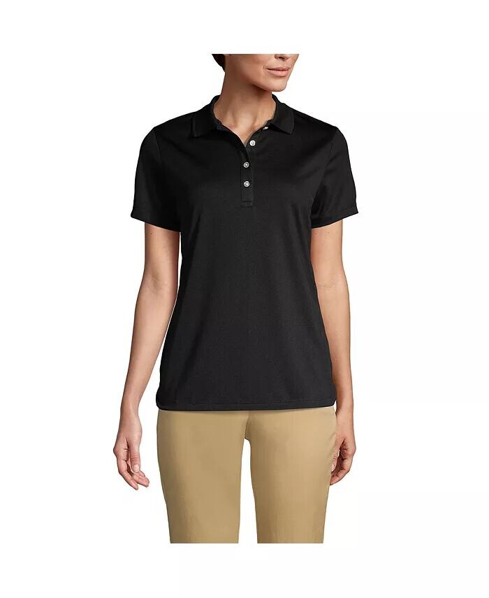 Женская однотонная активная рубашка-поло с короткими рукавами Lands' End, черный
Женская однотонная активная рубашка-поло с короткими рукавами Lands' End, черный