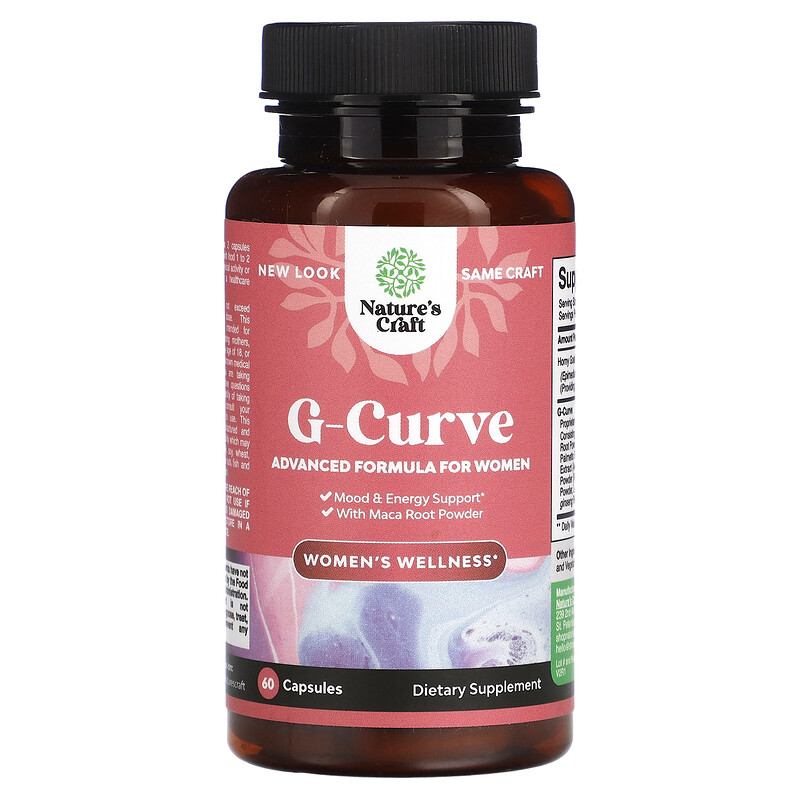 Nature's Craft, Women's Wellness, G-Curve , 590 мг, 60 капсул
Nature's Craft, Women's Wellness, G-Curve , 590 мг, 60 капсул