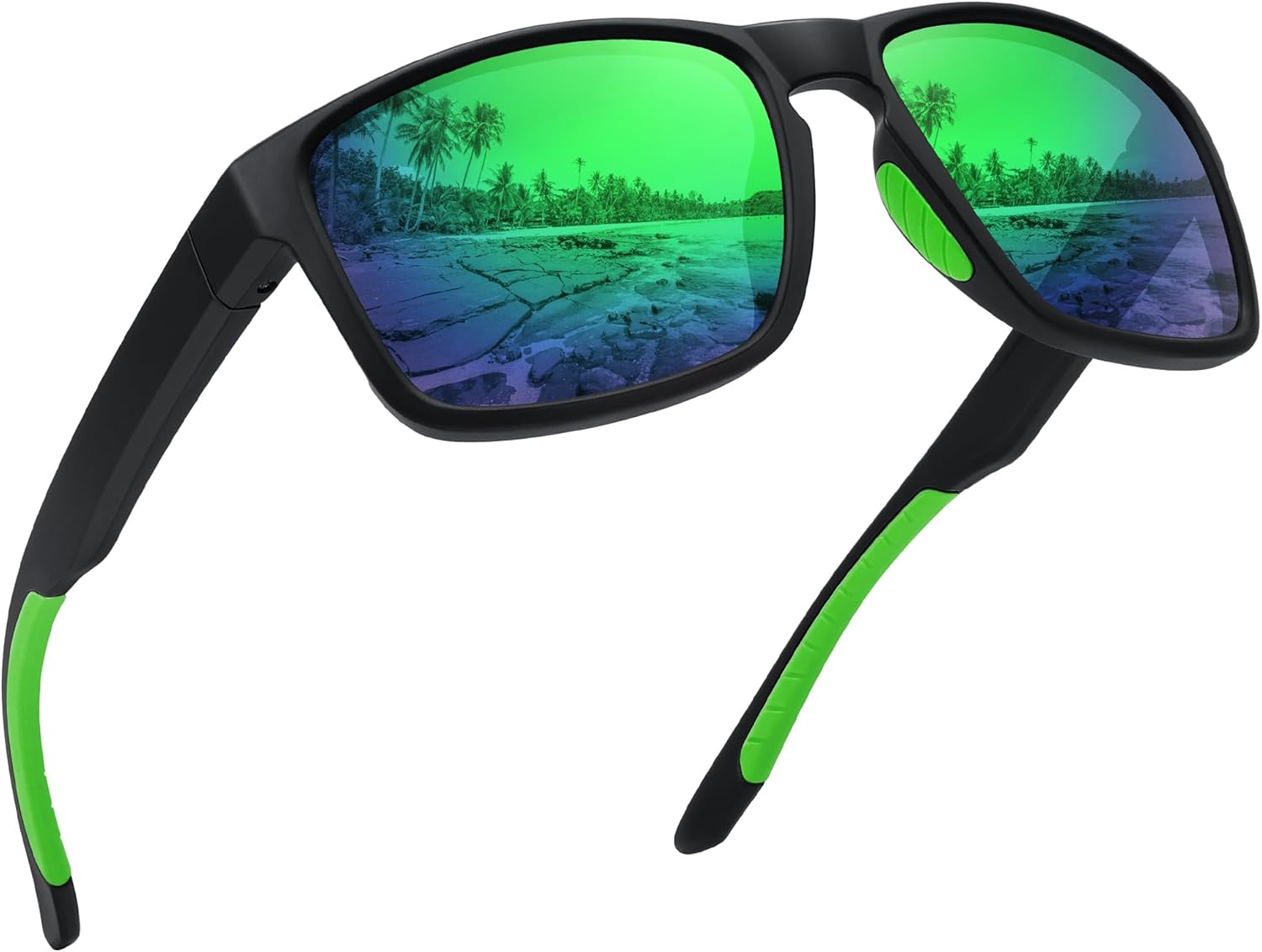 Спортивные поляризованные солнцезащитные очки для мужчин и женщин с защитой от УФ-излучения, небьющиеся, для вождения, бега, рыбалки, походов Ofwin, Matte Black Frame/Green Mirror Lens
Спортивные поляризованные солнцезащитные очки для мужчин и женщин с защитой от УФ-излучения, небьющиеся, для вождения, бега, рыбалки, походов Ofwin, Matte Black Frame/Green Mirror Lens