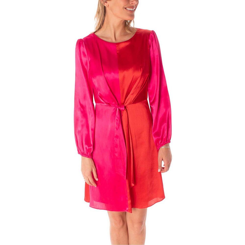 Женское атласное мини-платье с цветными блоками Maison Tara, цвет Hot Pink Red
Женское атласное мини-платье с цветными блоками Maison Tara, цвет Hot Pink Red