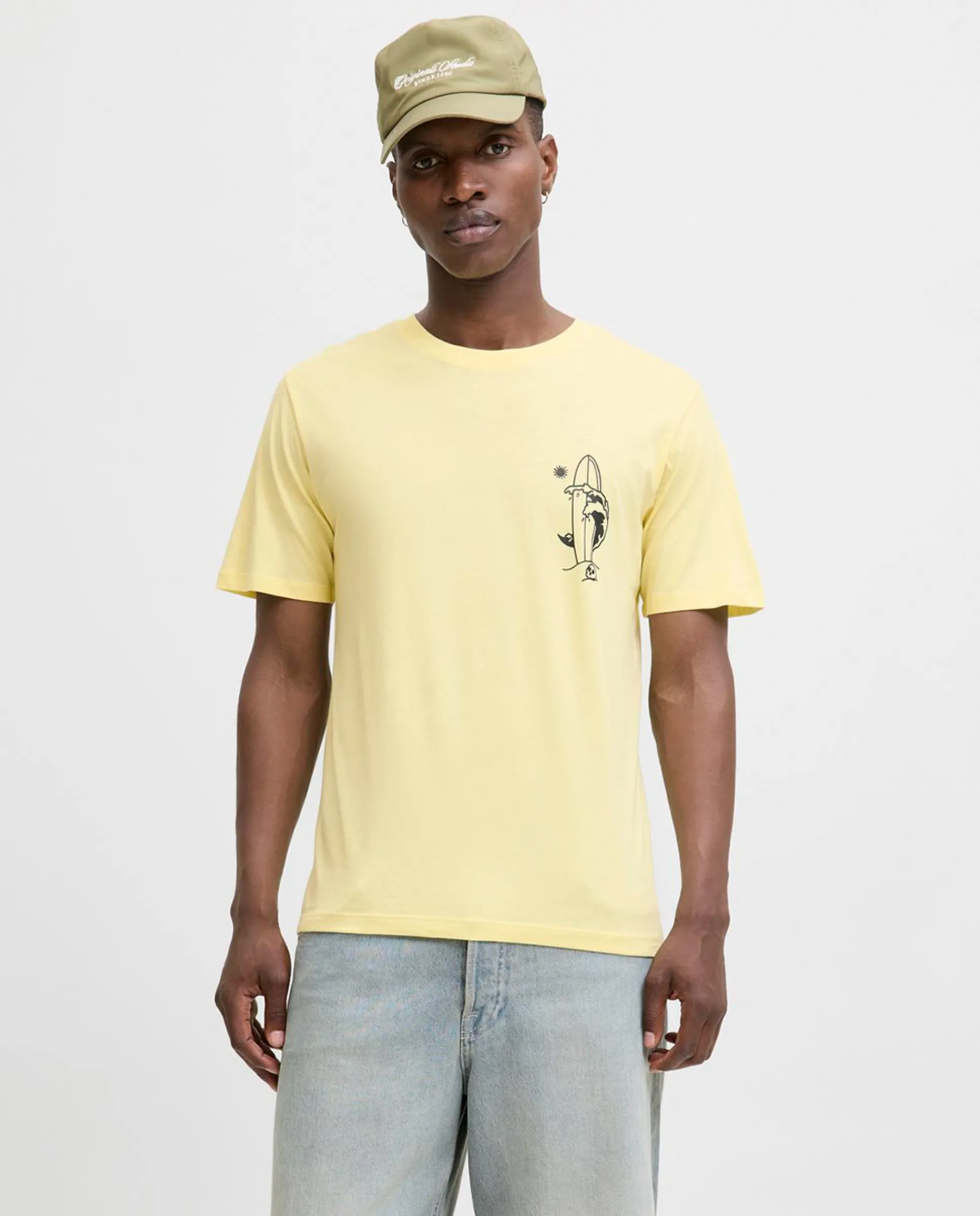 Мужская футболка с коротким рукавом и небольшим принтом спереди Jack & Jones, желтый
Мужская футболка с коротким рукавом и небольшим принтом спереди Jack & Jones, желтый