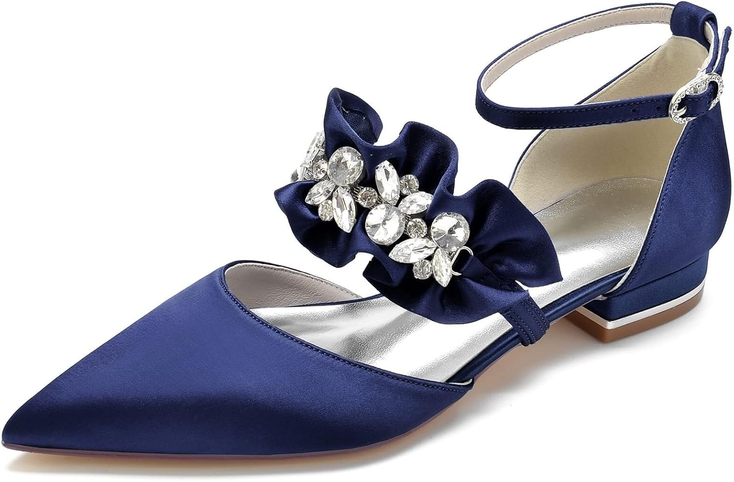 Свадебные туфли на плоской подошве для невесты с босоножками с ремешком на щиколотке, закрытым носком, сатиновые, с кристаллами Htmujr, темно-синий
Свадебные туфли на плоской подошве для невесты с босоножками с ремешком на щиколотке, закрытым носком, сатиновые, с кристаллами Htmujr, темно-синий