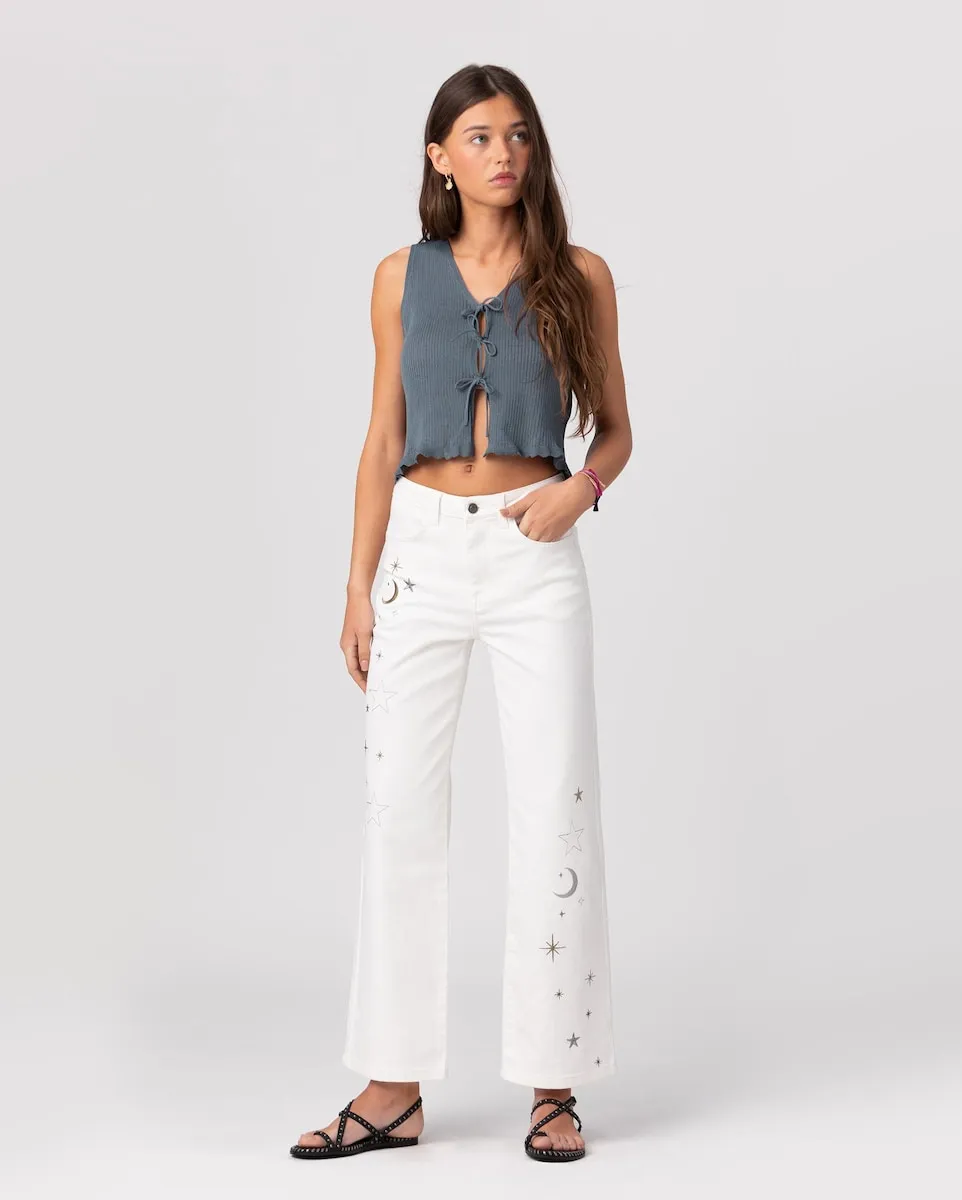 Женские джинсы прямого кроя с высокой посадкой и вышитыми звездами Noon, пастельно-розовый
Женские джинсы прямого кроя с высокой посадкой и вышитыми звездами Noon, пастельно-розовый