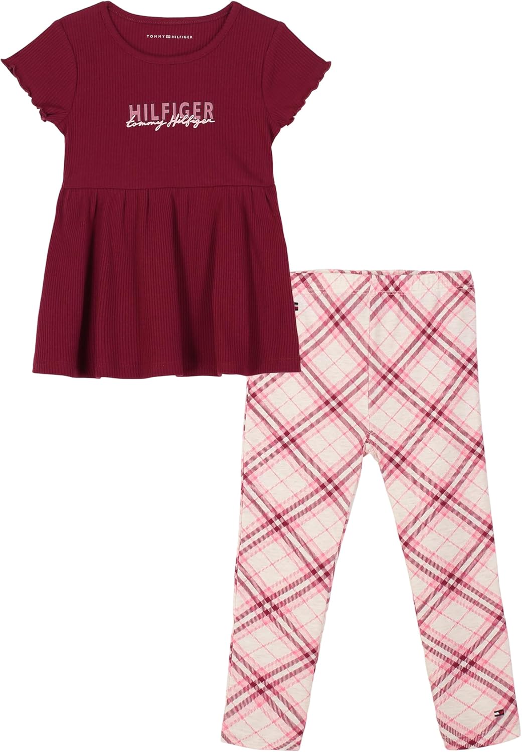 Комплект из 2 предметов: туника и леггинсы для девочек от Tommy Hilfiger, Rhododendron/ Oatmeal Heather Print
Комплект из 2 предметов: туника и леггинсы для девочек от Tommy Hilfiger, Rhododendron/ Oatmeal Heather Print