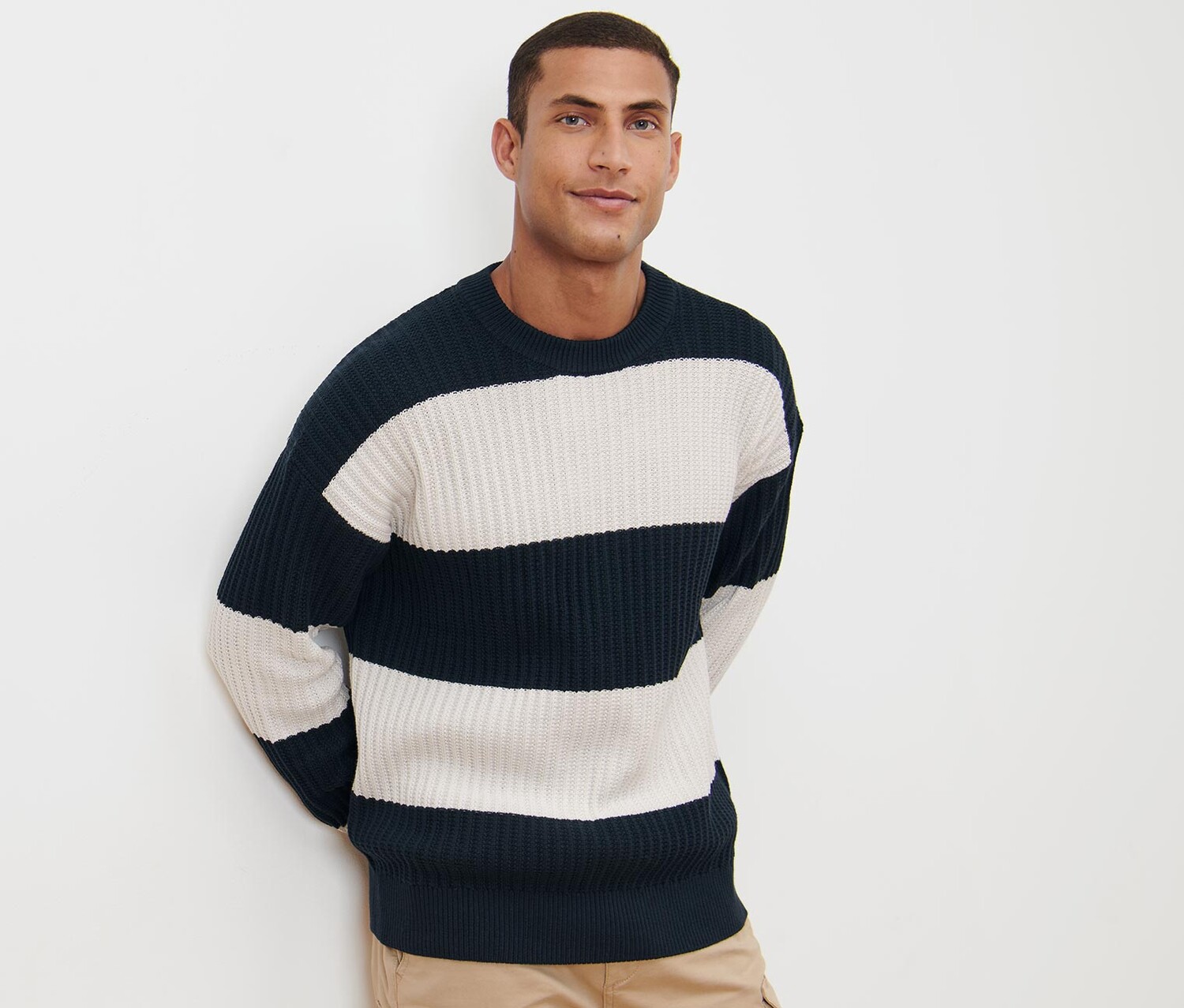 Свитер крупной вязки Tchibo, темно-белые полосы
Свитер крупной вязки Tchibo, темно-белые полосы