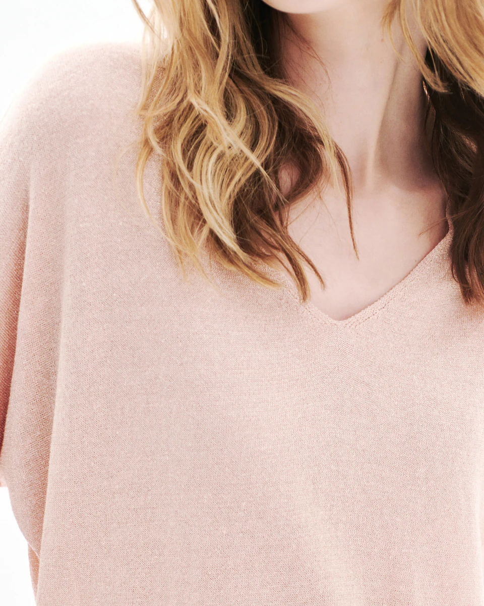 Женский джемпер с коротким рукавом из льна Caroll, розовый
Женский джемпер с коротким рукавом из льна Caroll, розовый