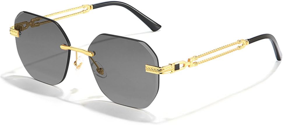 Безободковые солнцезащитные очки с градиентным многоугольным оправой для мужчин и женщин, модные, для активного отдыха, летнего отдыха, путешествий и шопинга TYUVIVO, C01gold Black
Безободковые солнцезащитные очки с градиентным многоугольным оправой для мужчин и женщин, модные, для активного отдыха, летнего отдыха, путешествий и шопинга TYUVIVO, C01gold Black