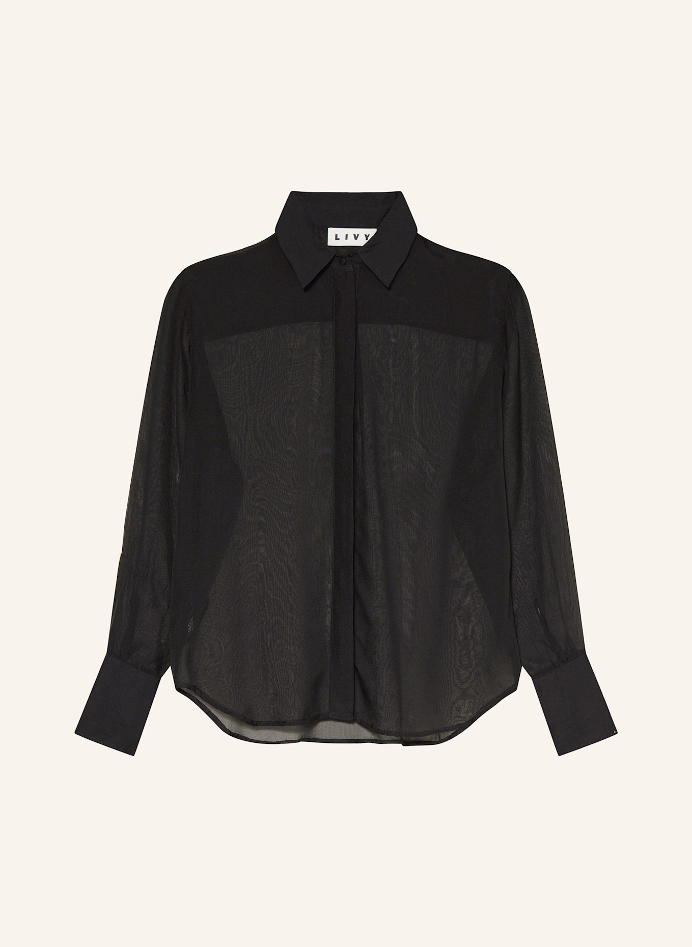 Шелковая блузка-рубашка Rockfeller Livy, черный 
Шелковая блузка-рубашка Rockfeller Livy, черный