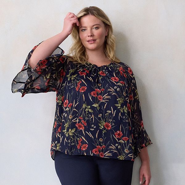 Топ с рукавами-фонариками Plus size Lc Lauren Conrad, Navy Maida Meadow
Топ с рукавами-фонариками Plus size Lc Lauren Conrad, Navy Maida Meadow