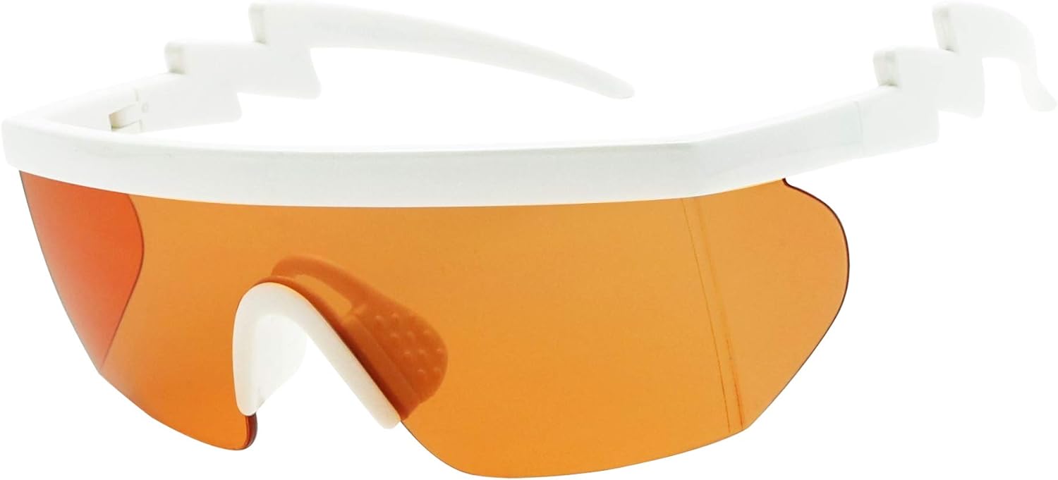 Солнцезащитные очки ShadyVEU полуободковые, неоновые, радужные, с зеркальными линзами и защитой от УФ-излучения, в стиле ретро 80-х, с изогнутыми дужками в виде зигзага, White Frame W/ Orange Lens
Солнцезащитные очки ShadyVEU полуободковые, неоновые, радужные, с зеркальными линзами и защитой от УФ-излучения, в стиле ретро 80-х, с изогнутыми дужками в виде зигзага, White Frame W/ Orange Lens