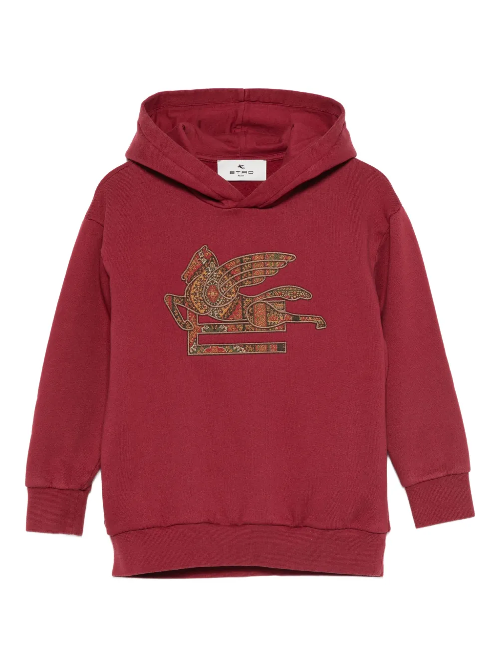 Худи с логотипом Pegasus ETRO KIDS, красный 
Худи с логотипом Pegasus ETRO KIDS, красный