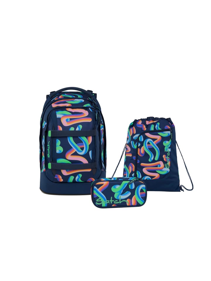 Satch Набор школьных рюкзаков PACK Crazy Twist, 3 предмета, синий/розовый/зеленый
Satch Набор школьных рюкзаков PACK Crazy Twist, 3 предмета, синий/розовый/зеленый