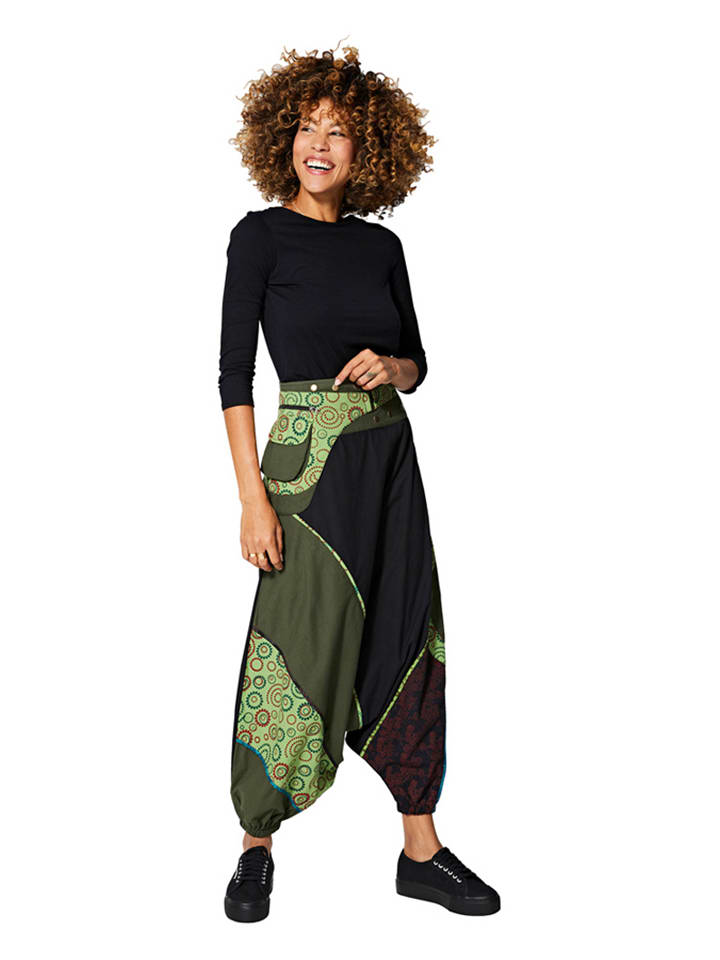 Тканевые брюки Aller Simplement, черный/зеленый
Тканевые брюки Aller Simplement, черный/зеленый