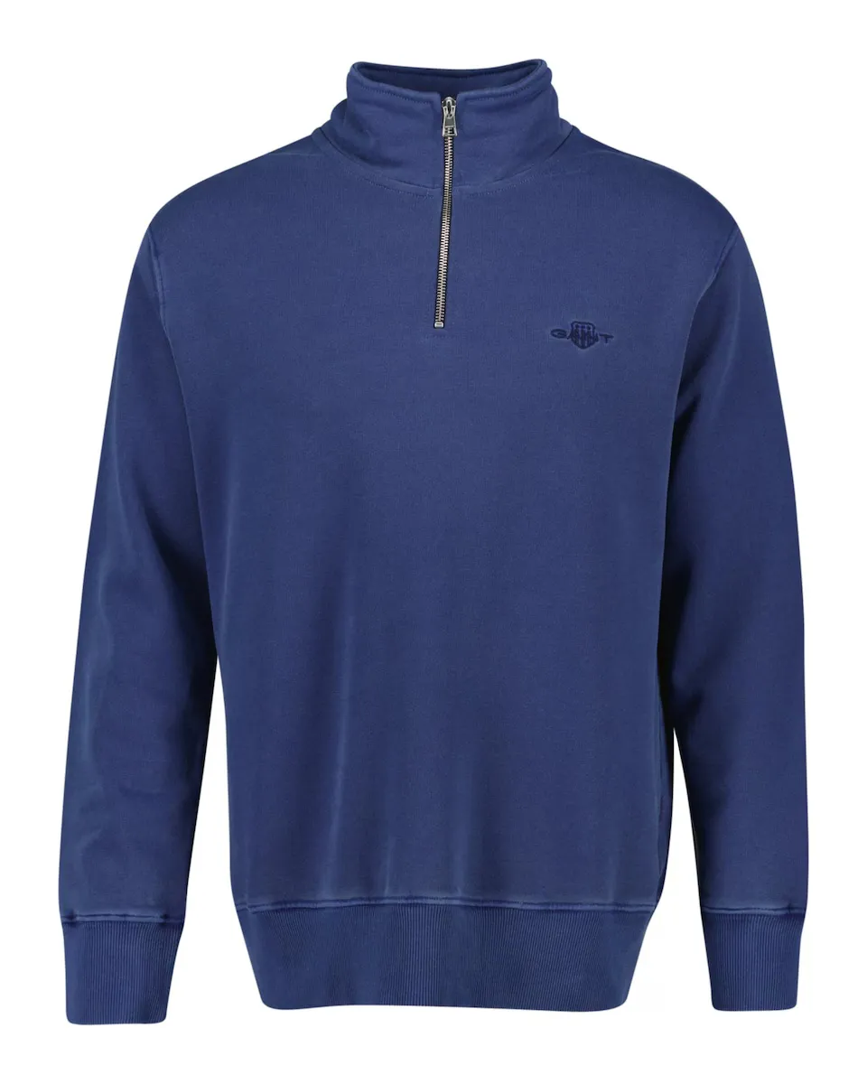 Мужская толстовка с высоким воротом и застежкой-молнией на половину длины Gant, синий
Мужская толстовка с высоким воротом и застежкой-молнией на половину длины Gant, синий