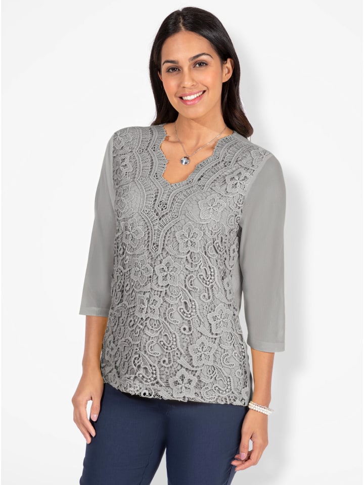 Кружевная рубашка светло-серого цвета WITT WEIDEN
Кружевная рубашка светло-серого цвета WITT WEIDEN