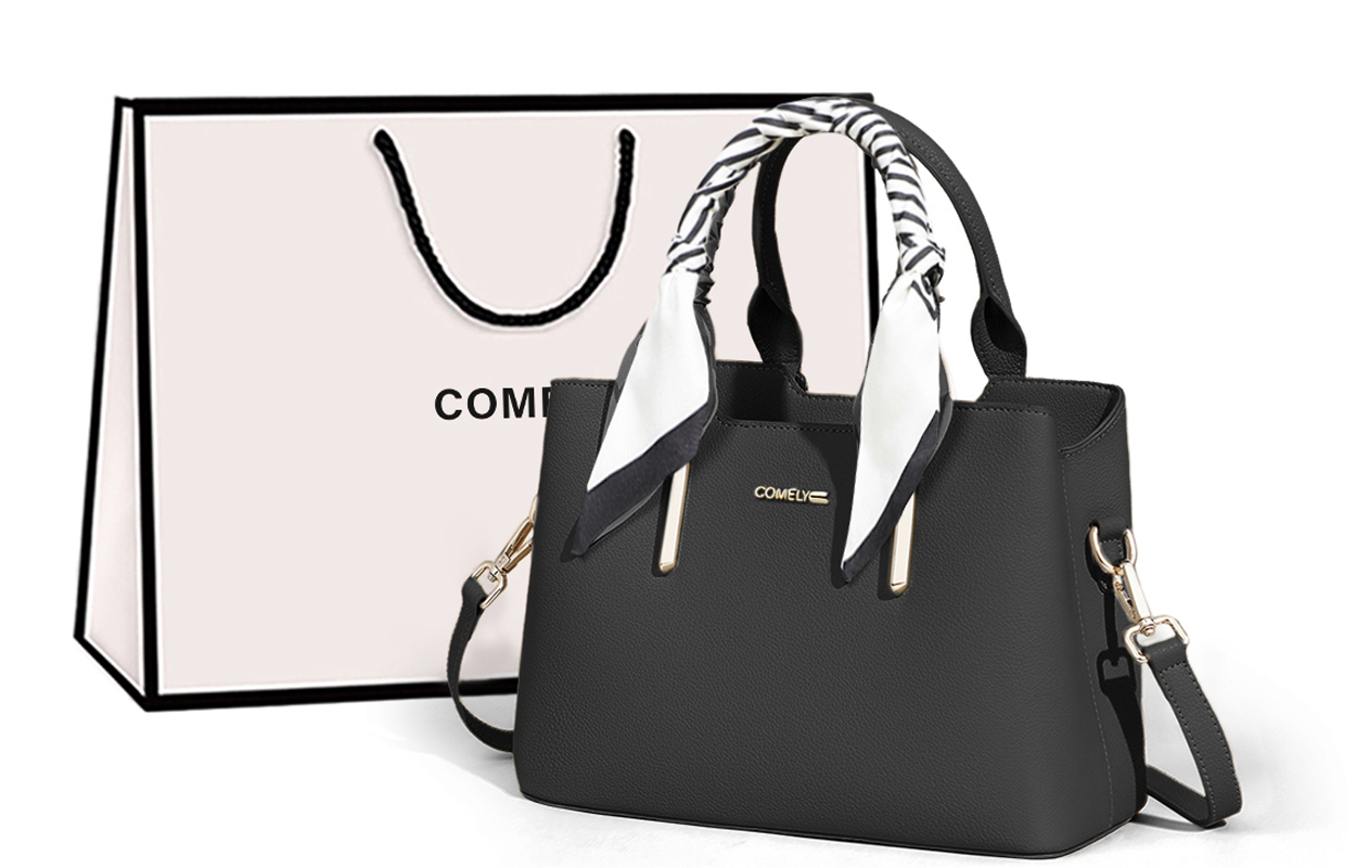 COMELY Кожаная мамина сумка через плечо, Black
COMELY Кожаная мамина сумка через плечо, Black