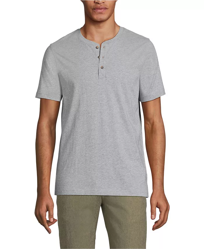 Мужская хлопковая футболка с коротким рукавом из пима-джерси Henley Lands' End, серый
Мужская хлопковая футболка с коротким рукавом из пима-джерси Henley Lands' End, серый