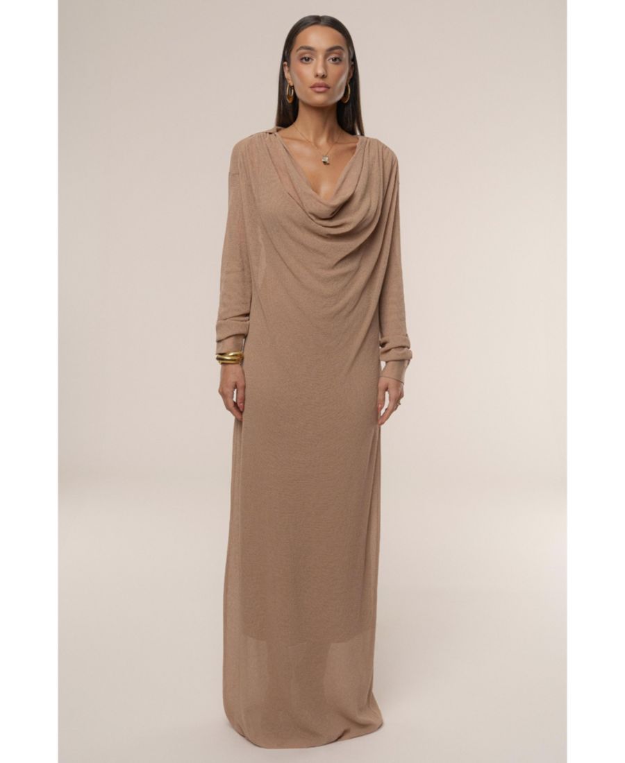 Женское длинное платье Savanna с воротником-хомутом JLUXLABEL, Beige
Женское длинное платье Savanna с воротником-хомутом JLUXLABEL, Beige