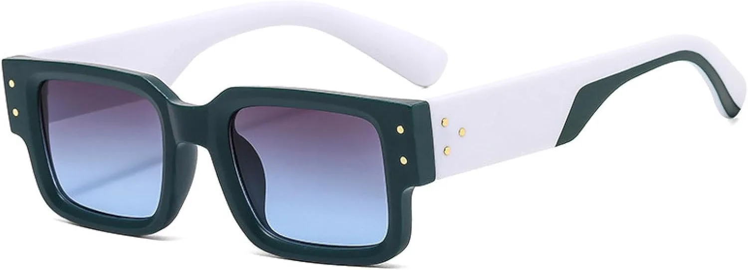 Ретро женские двухцветные солнцезащитные очки с заклепками, модные солнцезащитные очки UV400 для мужчин, трендовые градиентные очки VVTWSSW, Green Gray Blue
Ретро женские двухцветные солнцезащитные очки с заклепками, модные солнцезащитные очки UV400 для мужчин, трендовые градиентные очки VVTWSSW, Green Gray Blue