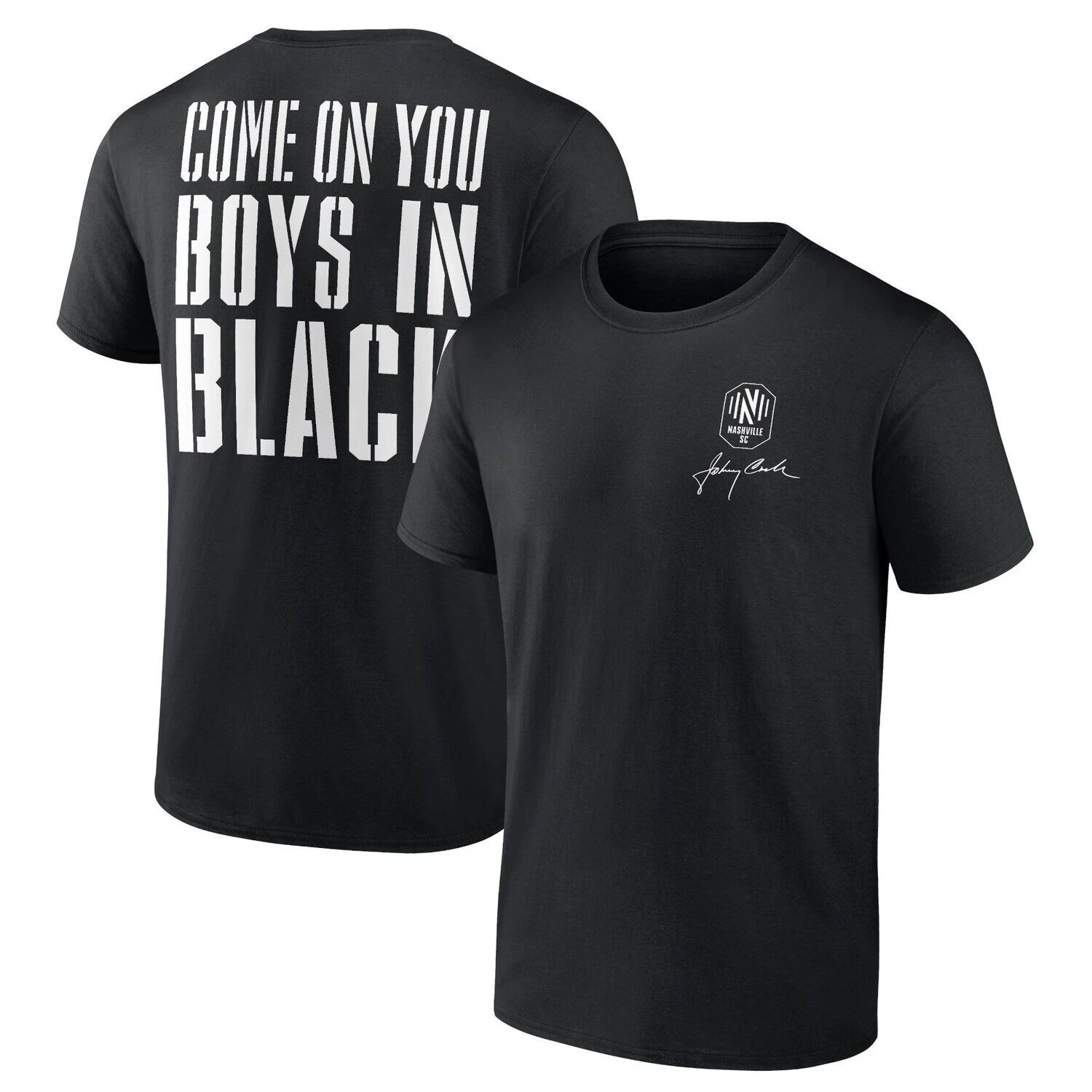 Мужская черная футболка с логотипом Nashville SC Johnny Cash Come On Fanatics, Черный, Мужская черная футболка с логотипом Nashville SC Johnny Cash Come On Fanatics
Мужская черная футболка с логотипом Nashville SC Johnny Cash Come On Fanatics, Черный, Мужская черная футболка с логотипом Nashville SC Johnny Cash Come On Fanatics