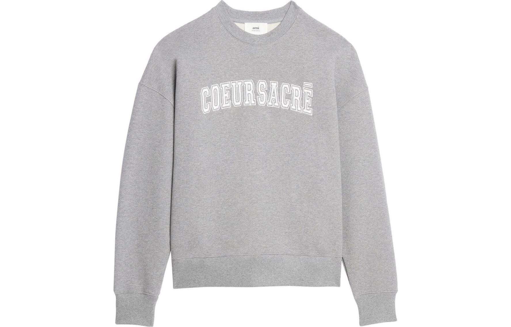 Парижский принтованный свитшот AMIPARIS, светло-серый 
Парижский принтованный свитшот AMIPARIS, светло-серый