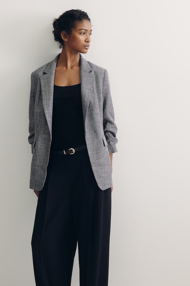 Блейзер с присборенными рукавами H&M, синий
Блейзер с присборенными рукавами H&M, синий