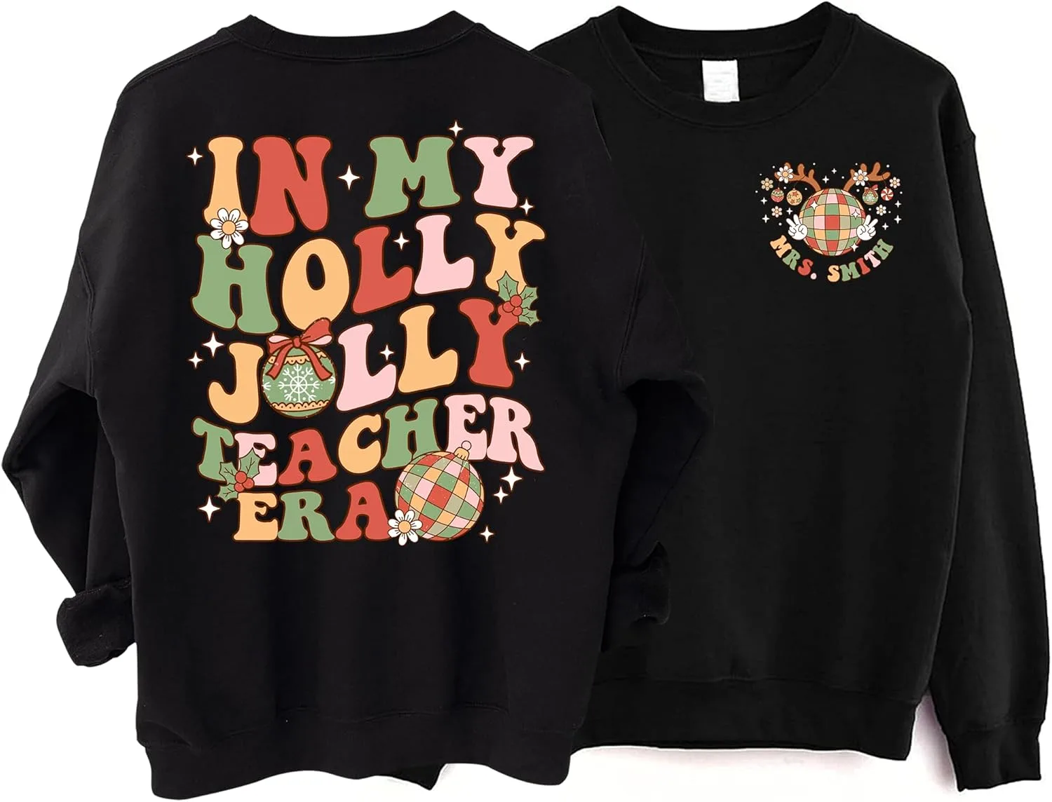 Свитшот Personalized in My Holly Xmas Jolly Teacher Era, двусторонний, с именем OLEKMOON
Свитшот Personalized in My Holly Xmas Jolly Teacher Era, двусторонний, с именем OLEKMOON
