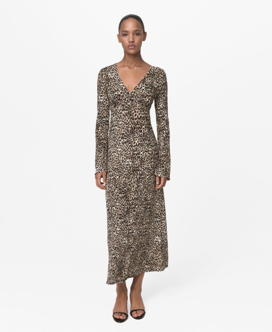 Женское платье с V-образным вырезом и принтом MANGO, Black
Женское платье с V-образным вырезом и принтом MANGO, Black