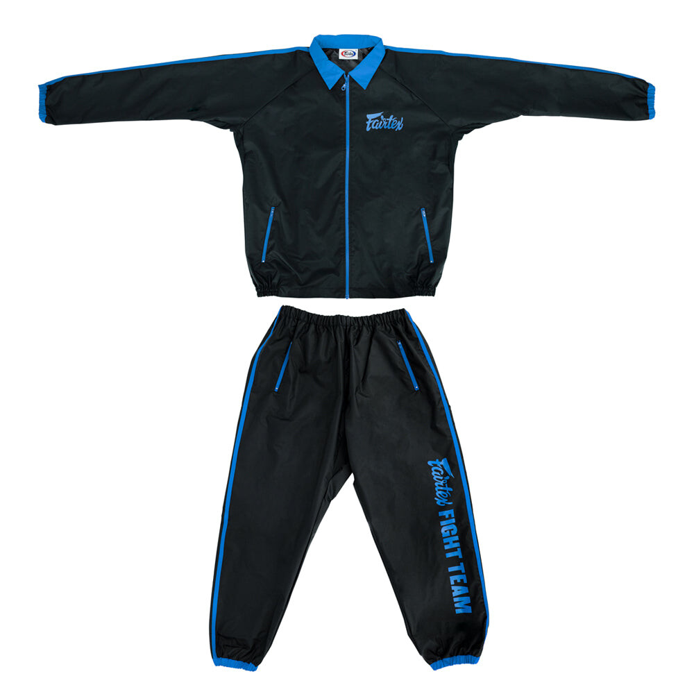 Спортивный костюм Fairtex Vinyl Sweat Suit - VS4, черный/синий
Спортивный костюм Fairtex Vinyl Sweat Suit - VS4, черный/синий