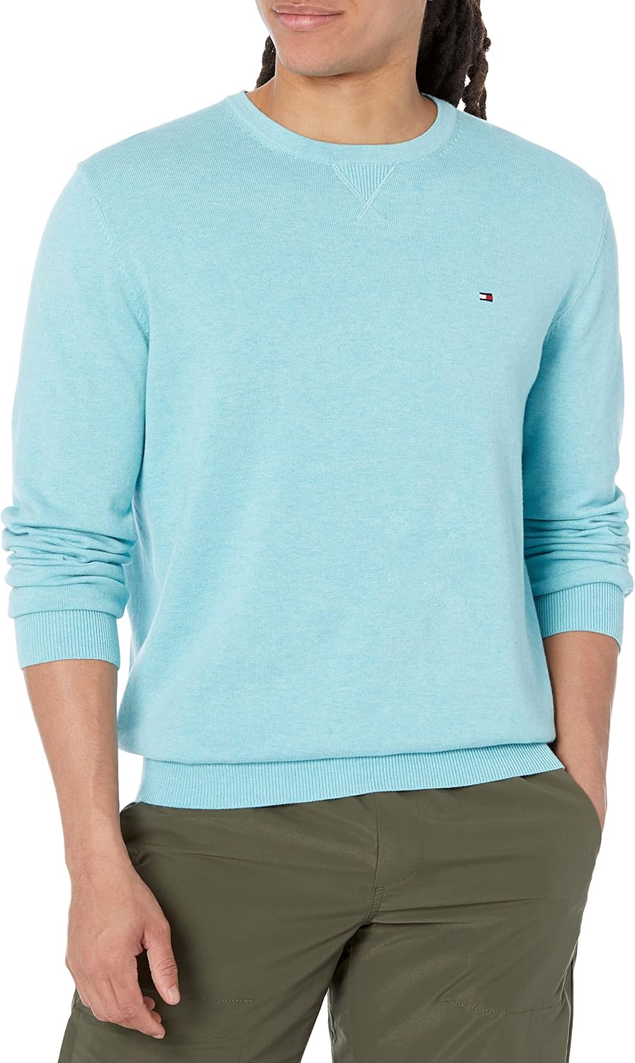 Мужской однотонный свитер с круглым вырезом Tommy Hilfiger, Light Blue Heather
Мужской однотонный свитер с круглым вырезом Tommy Hilfiger, Light Blue Heather
