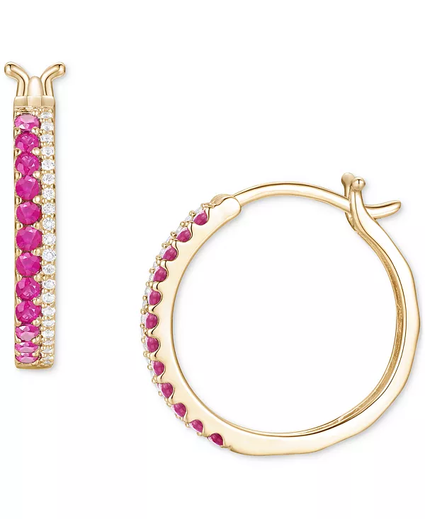 Двойные серьги-кольца с изумрудами (3/8 карата) и бриллиантами (1/8 карата) из стерлингового серебра с золотым покрытием 14 карат, 0,75 дюйма Macy'S, ruby
Двойные серьги-кольца с изумрудами (3/8 карата) и бриллиантами (1/8 карата) из стерлингового серебра с золотым покрытием 14 карат, 0,75 дюйма Macy'S, ruby