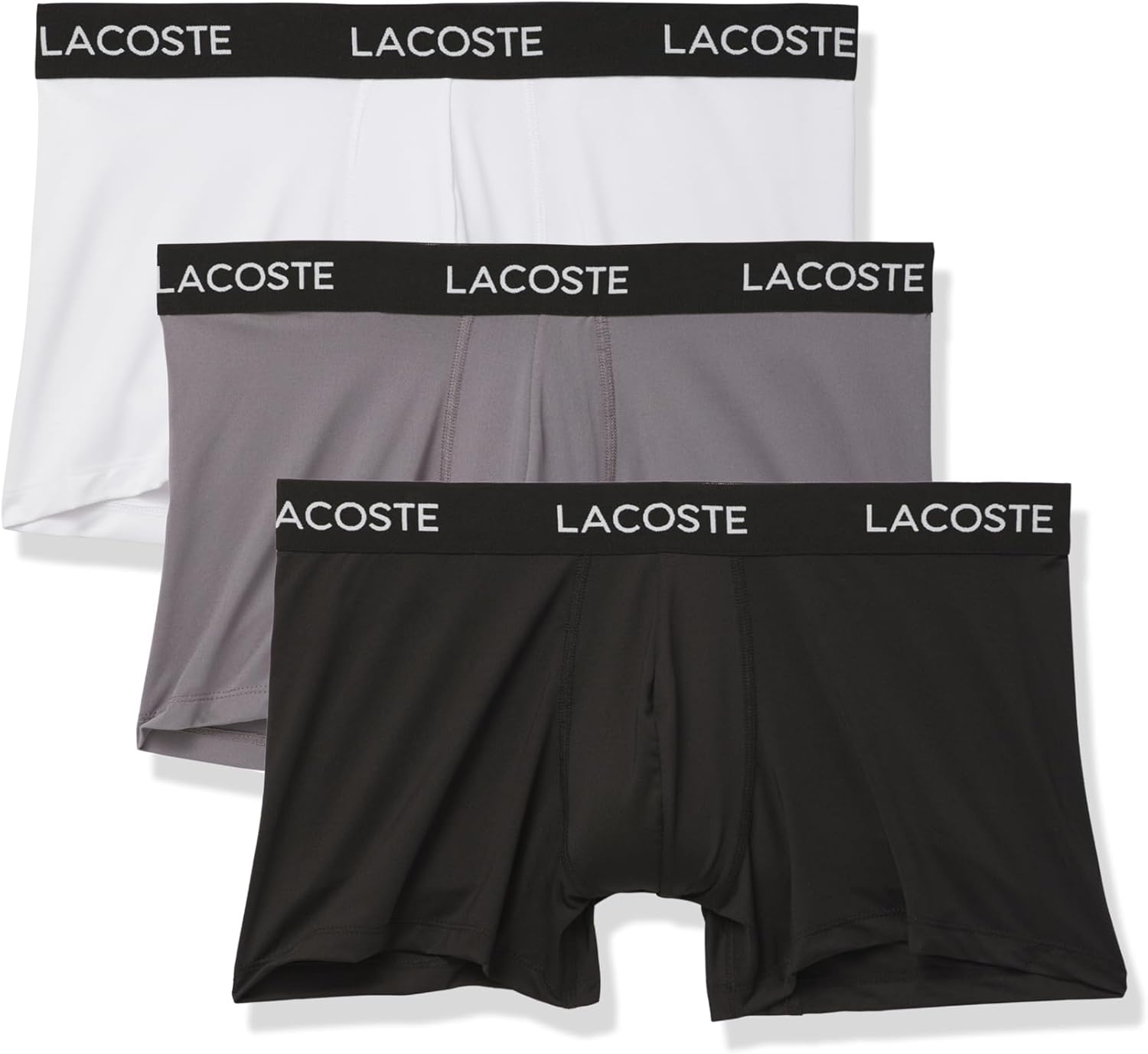 Мужские боксеры Lacoste из переработанной микрофибры Ultra Dry, 3 шт., Black/Lead Grey/White
Мужские боксеры Lacoste из переработанной микрофибры Ultra Dry, 3 шт., Black/Lead Grey/White