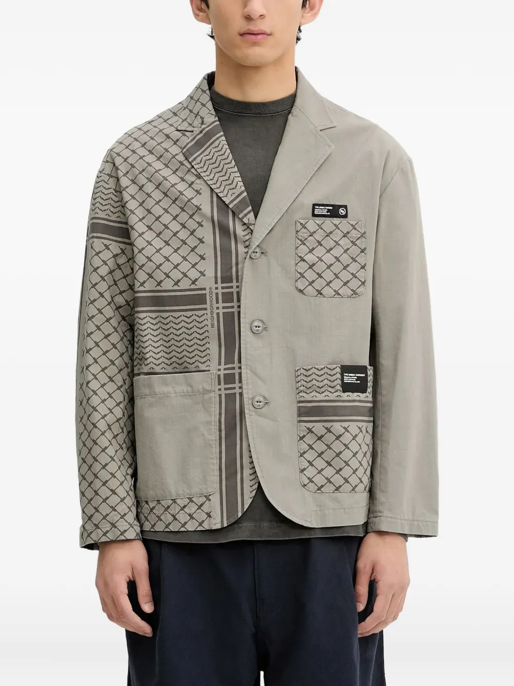 Пиджак Shemagh в технике пэчворк Neighborhood, серый
Пиджак Shemagh в технике пэчворк Neighborhood, серый