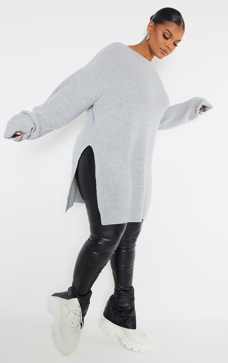 PrettyLittleThing Серый джемпер с круглым вырезом и боковым разрезом Plus Plus
PrettyLittleThing Серый джемпер с круглым вырезом и боковым разрезом Plus Plus