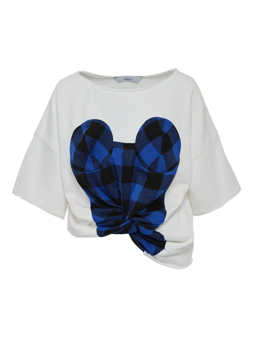 Топ в клетку с перекрученным подолом pushBUTTON, белый
Топ в клетку с перекрученным подолом pushBUTTON, белый