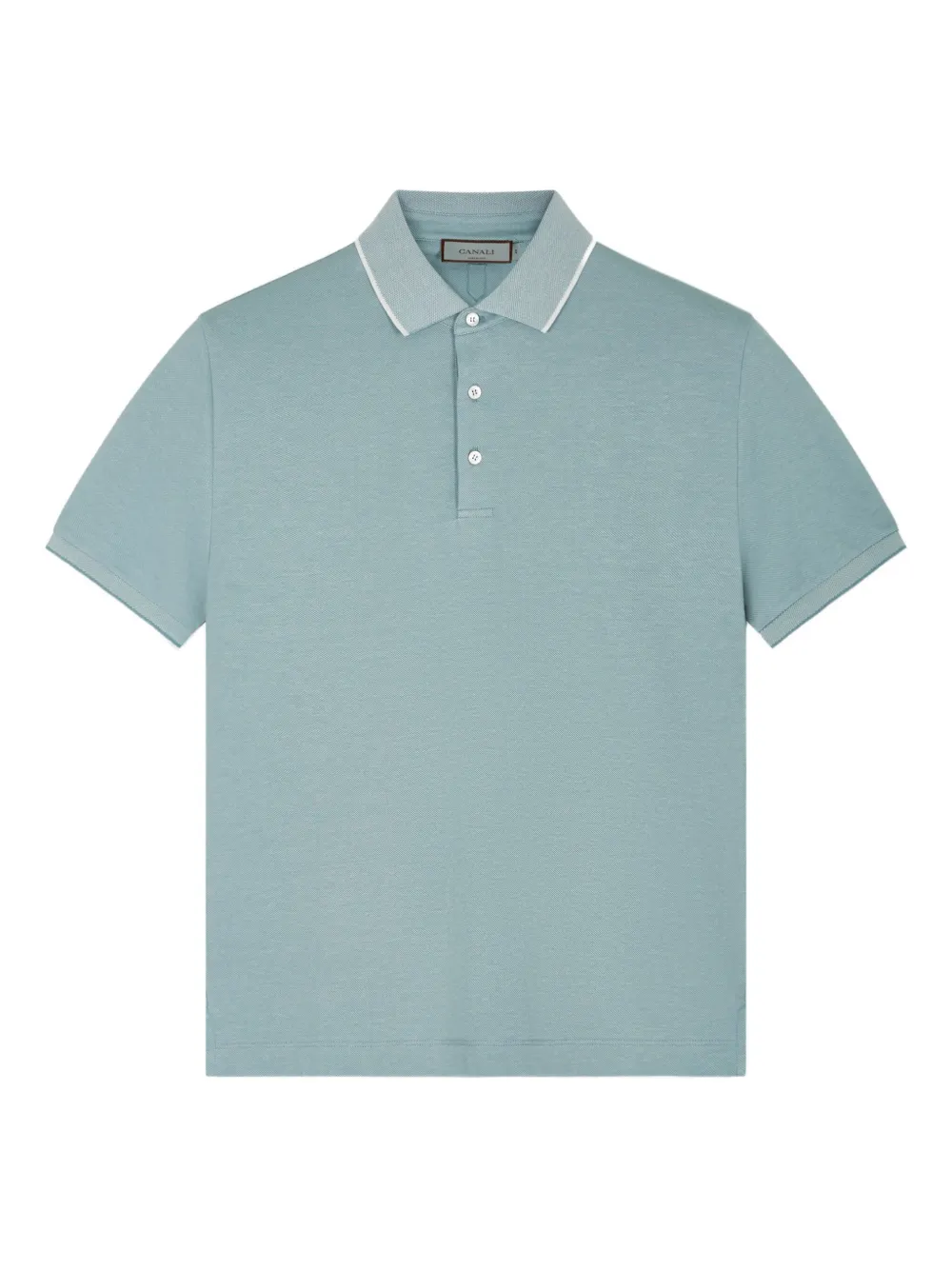 Поло из пике с контрастной отделкой Canali, синий
Поло из пике с контрастной отделкой Canali, синий