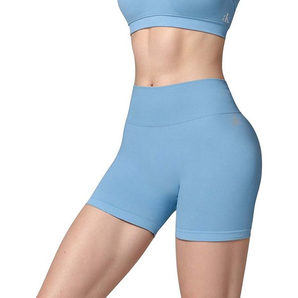 Женские высокие бесшовные шорты-велосипедки с ребристым поясом и облегающим кроем Anna-Kaci, Light Blue
Женские высокие бесшовные шорты-велосипедки с ребристым поясом и облегающим кроем Anna-Kaci, Light Blue