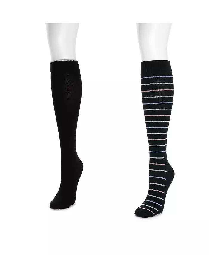 Женские нейлоновые компрессионные гольфы, 2 пары, одни широкие Muk Luks, мультиколор
Женские нейлоновые компрессионные гольфы, 2 пары, одни широкие Muk Luks, мультиколор