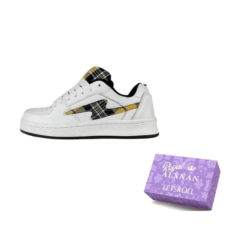 Alxnan Низкие скейтерские кроссовки унисекс бело-желтые, цвет White Yellow
Alxnan Низкие скейтерские кроссовки унисекс бело-желтые, цвет White Yellow