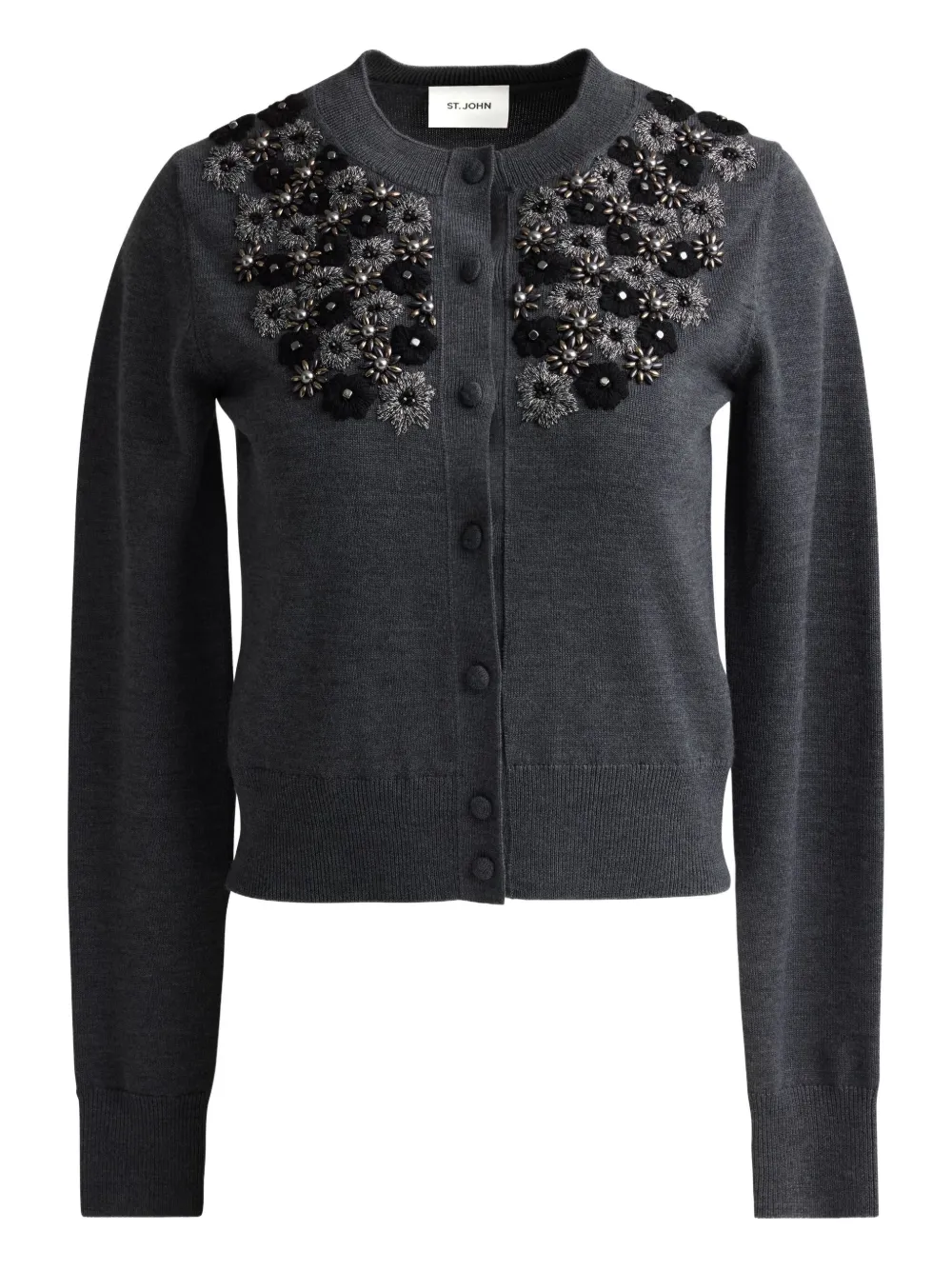 Кардиган с цветочным декором St. John, серый
Кардиган с цветочным декором St. John, серый