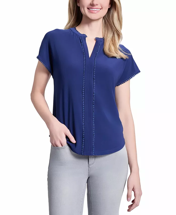 Женская блузка с разрезом на горловине и короткими рукавами Henley Jones New York, синий
Женская блузка с разрезом на горловине и короткими рукавами Henley Jones New York, синий