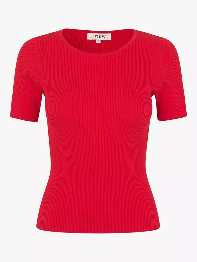 Топ A-VIEW Rib Knit Short Sleeve, красный
Топ A-VIEW Rib Knit Short Sleeve, красный