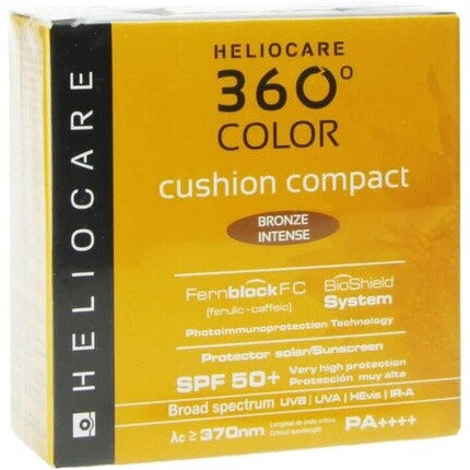 Цветная кушон 360В Compact Spf 50+ с улучшенной фотозащитой 15G - Интенсивная бронза, Heliocare
Цветная кушон 360В Compact Spf 50+ с улучшенной фотозащитой 15G - Интенсивная бронза, Heliocare