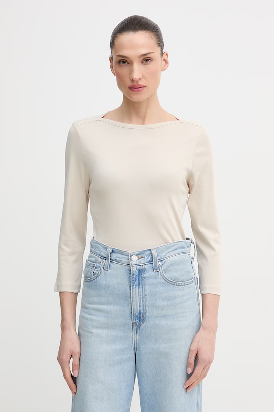 Хлопковый лонгслив United Colors of Benetton, бежевый
Хлопковый лонгслив United Colors of Benetton, бежевый