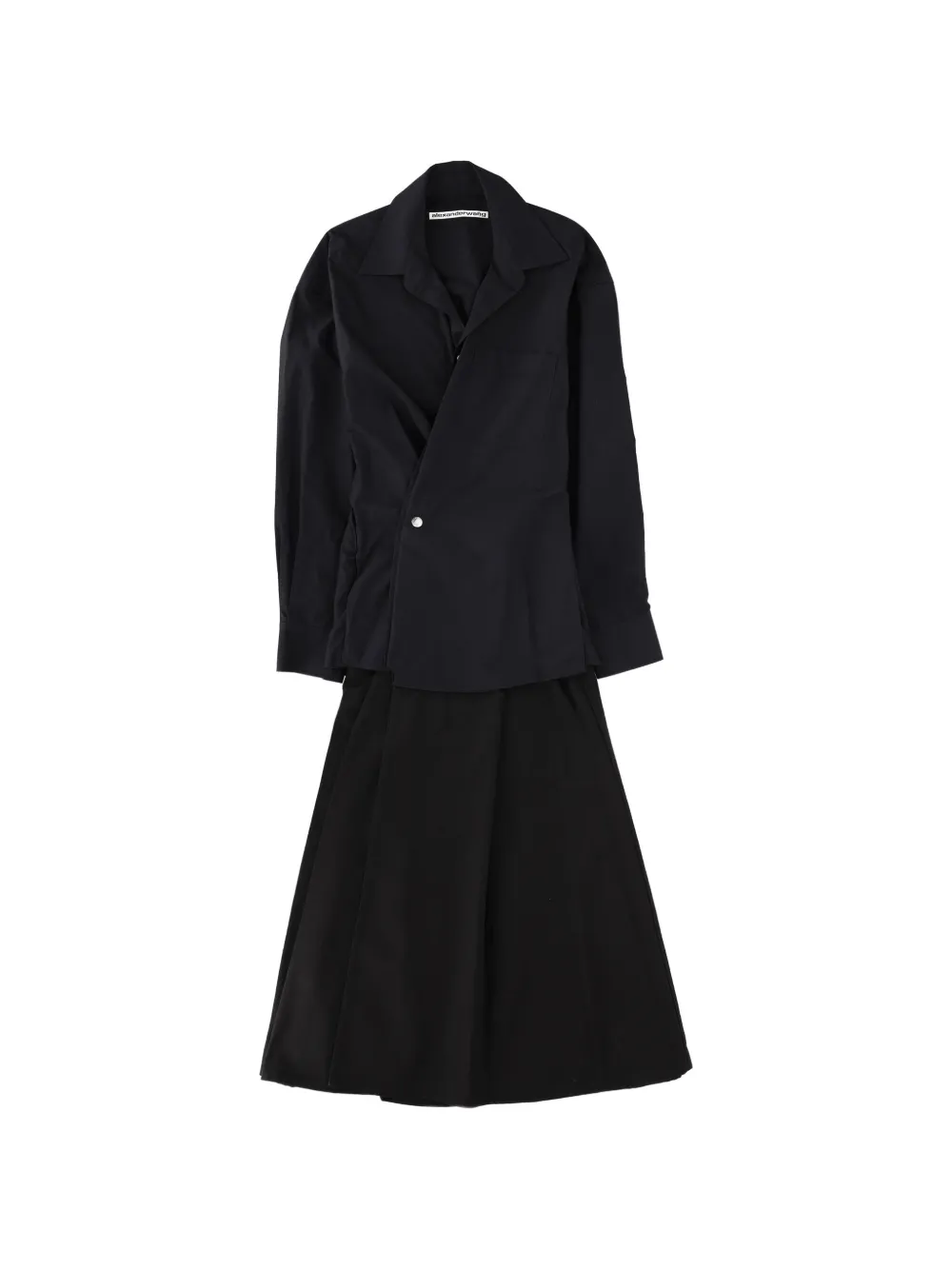 Платье миди из органического хлопка с воротником Alexander Wang, черный
Платье миди из органического хлопка с воротником Alexander Wang, черный