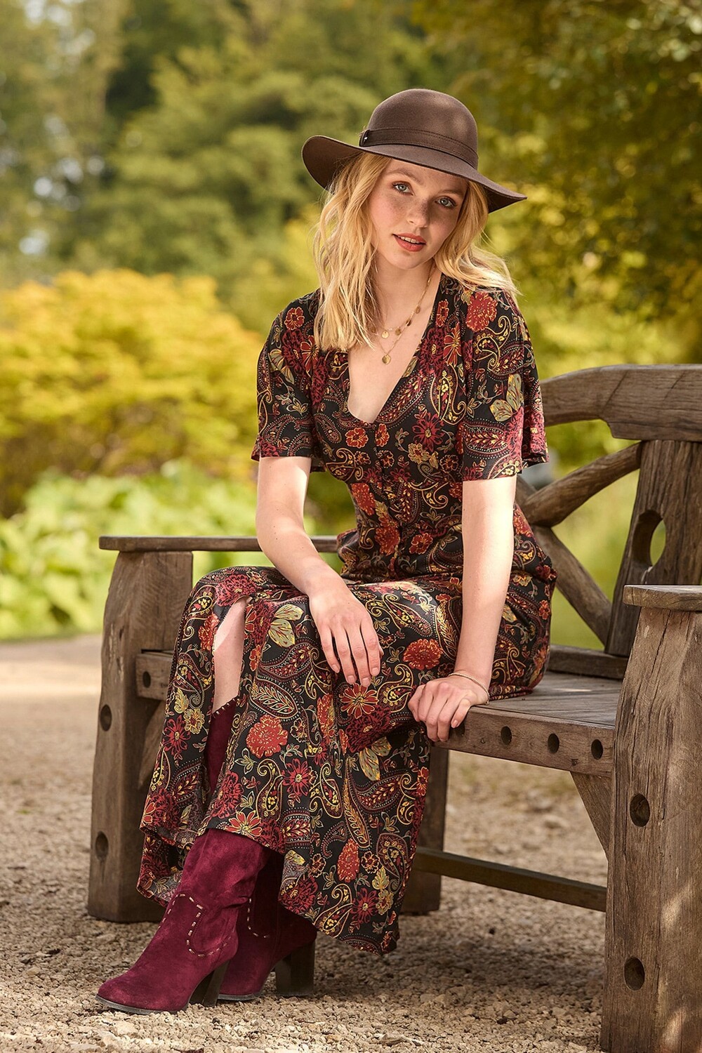 Платье макси с широкими рукавами и пуговицами на пуговицах от Joe темно осенний цветочный принт Joe Browns, коричневый
Платье макси с широкими рукавами и пуговицами на пуговицах от Joe темно осенний цветочный принт Joe Browns, коричневый