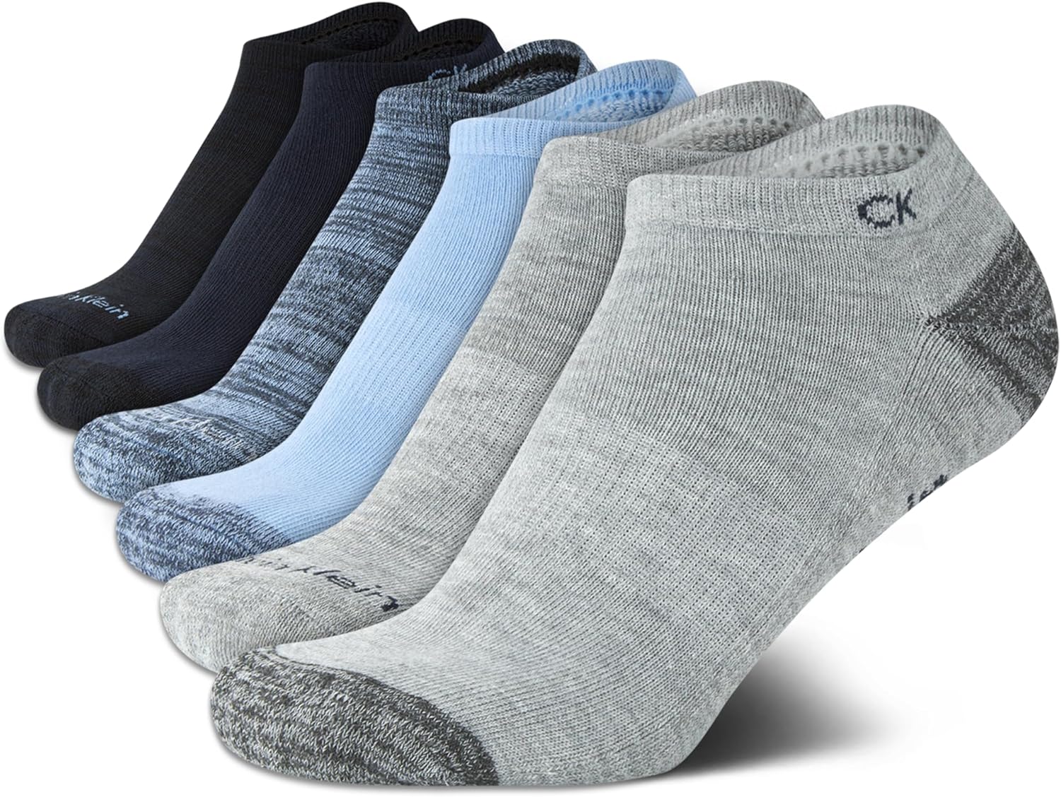 Носки Calvin Klein Boys No Show Socks - 6 упаковок комфортных эластичных носков с мягкой подошвой для мальчиков (размеры: ML), Navy/Grey/Blue
Носки Calvin Klein Boys No Show Socks - 6 упаковок комфортных эластичных носков с мягкой подошвой для мальчиков (размеры: ML), Navy/Grey/Blue