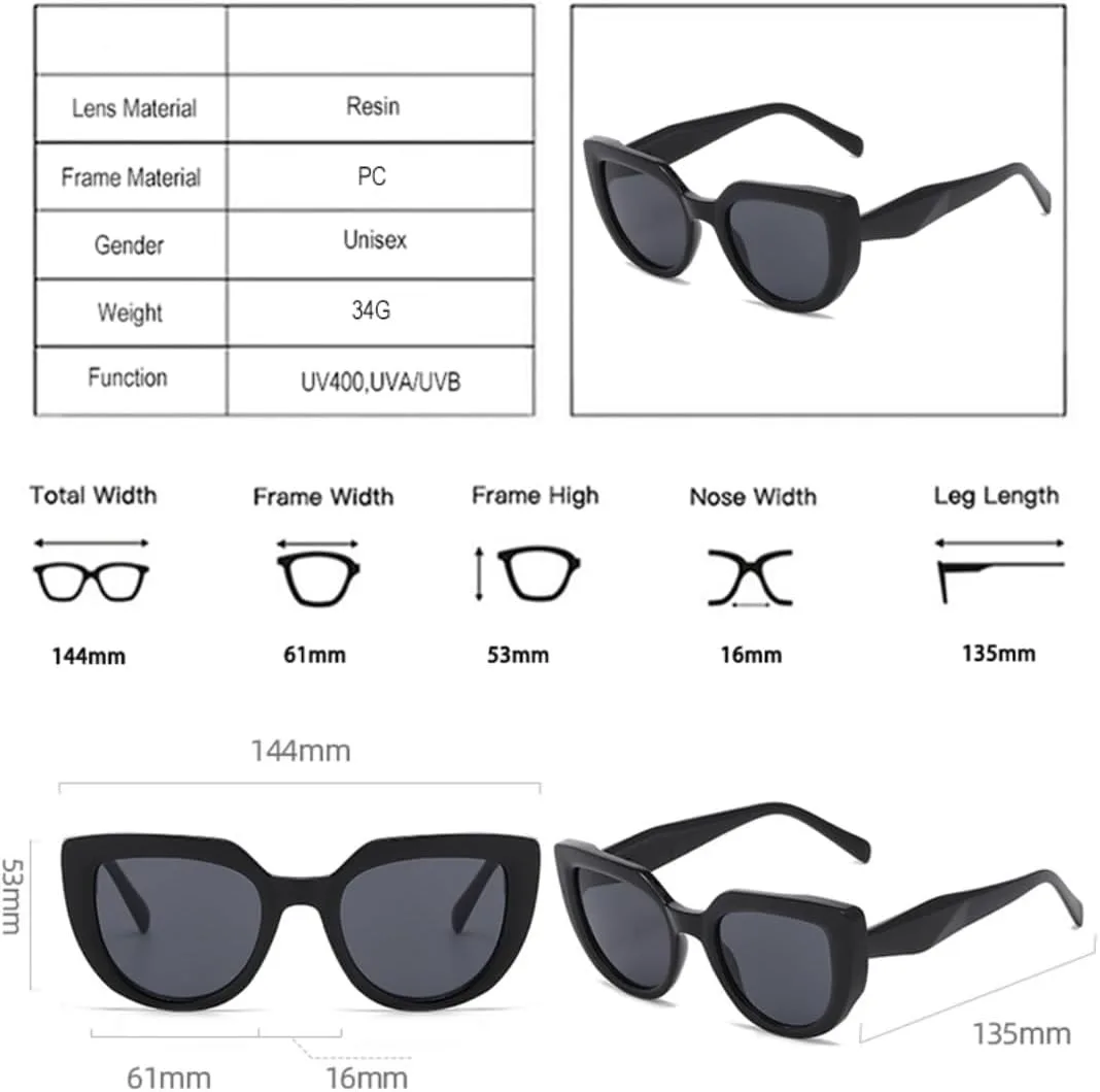 Модные двухцветные солнцезащитные очки «кошачий глаз» класса люкс для женщин и мужчин, ретро-градиентные, с защитой от УФ-излучения UV400 TVTBBVV, Black White Grey
Модные двухцветные солнцезащитные очки «кошачий глаз» класса люкс для женщин и мужчин, ретро-градиентные, с защитой от УФ-излучения UV400 TVTBBVV, Black White Grey