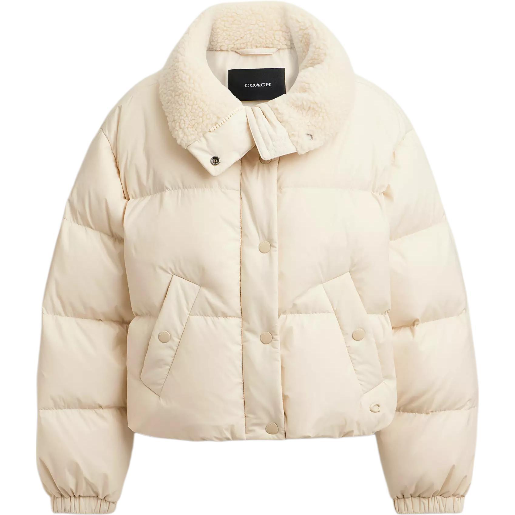 COACH Кроп-пуховик из переработанного полиамида с воротником шерпа, пуховик, женский, cream
COACH Кроп-пуховик из переработанного полиамида с воротником шерпа, пуховик, женский, cream