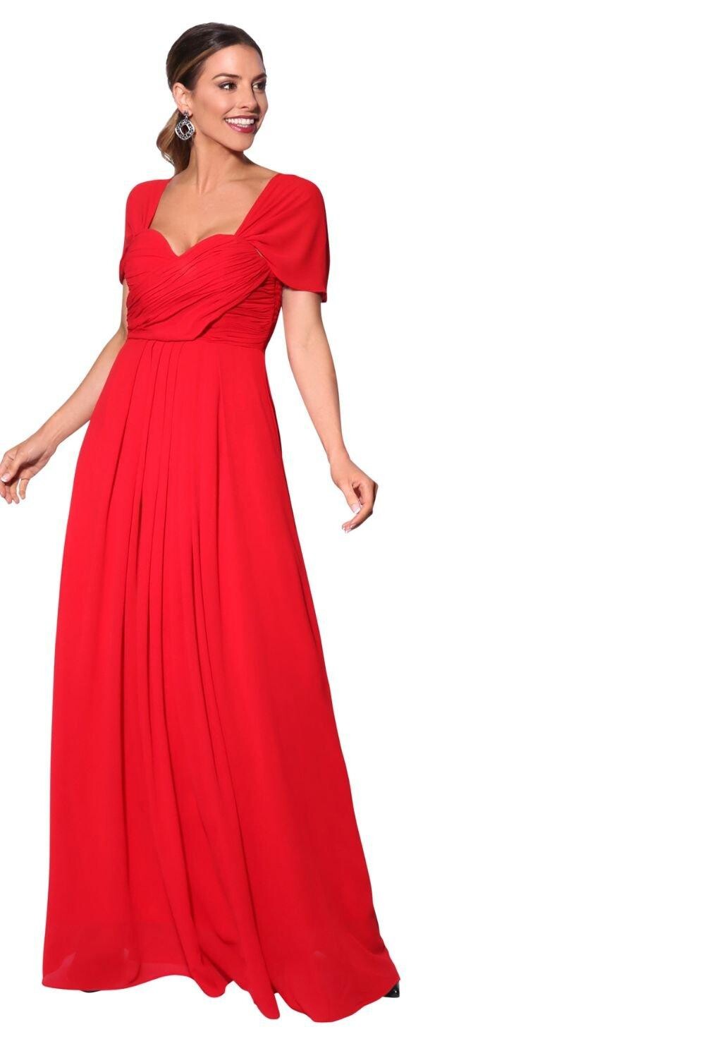 Платье макси с многосторонним вырезом для особых случаев KRISP, красный 
Платье макси с многосторонним вырезом для особых случаев KRISP, красный